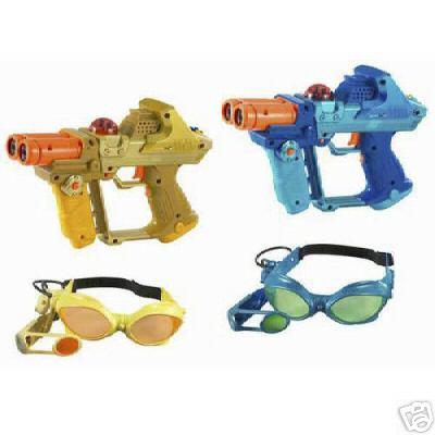 Lazer Tag Team Ops Deluxe 2-Player System w/ 2 Guns Huds Goggles - S10
